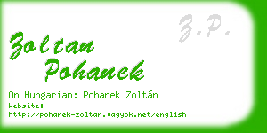 zoltan pohanek business card